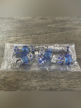 Blue Crystal Charm Bracelet